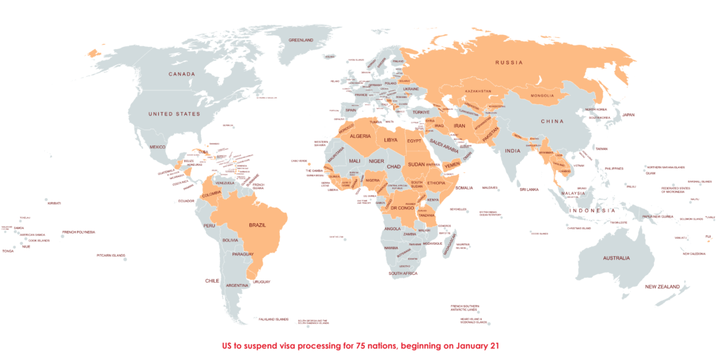 US Suspends Immigrant Visa Processing for 75 Countries: What California Families Need to Know