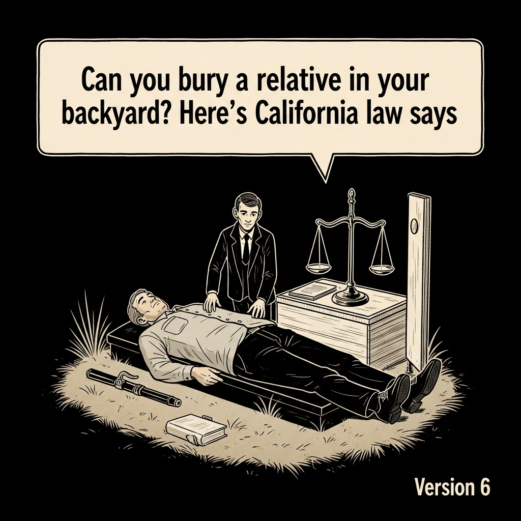 Can you bury a relative in your backyard? Here’s what California law says 1 Can you bury a relative in your backyard? Here’s what California law says