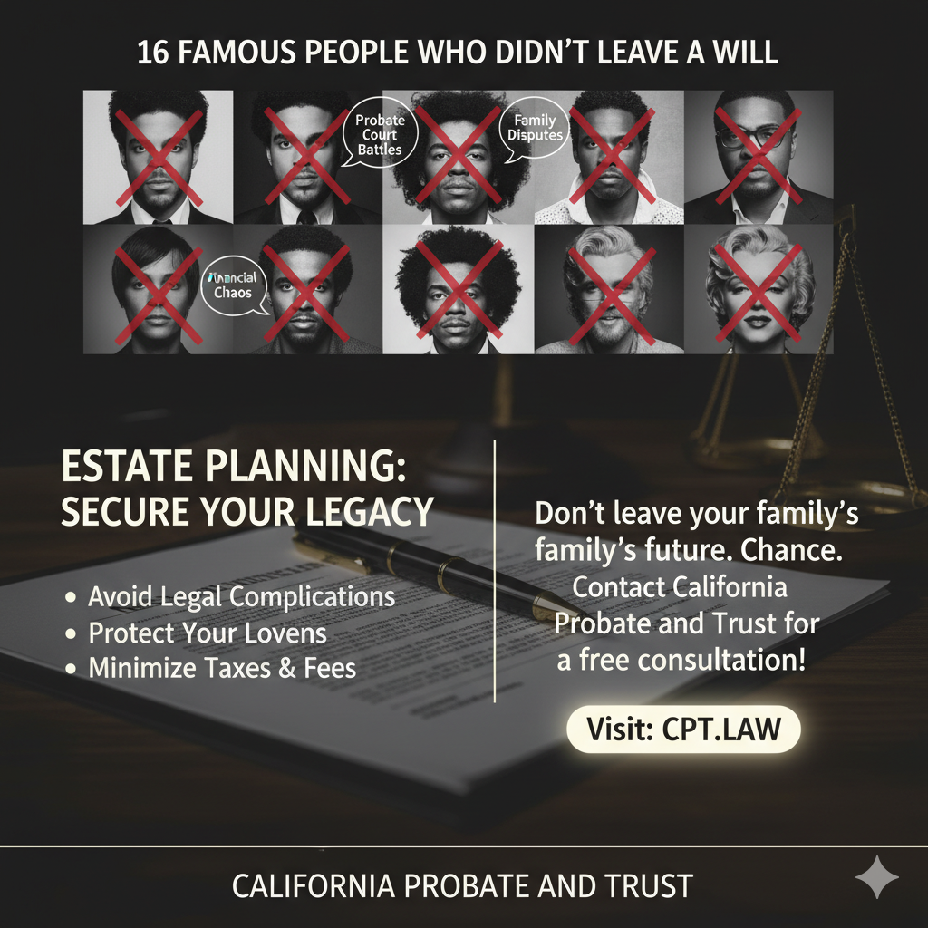 16 Famous People Who Didn’t Leave a Will: Estate Planning Lessons