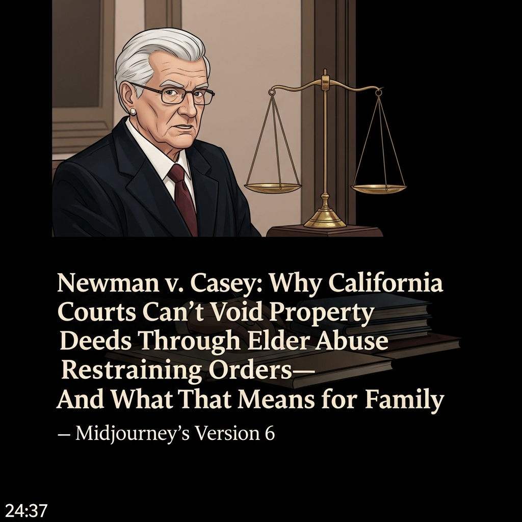 Newman v. Casey: Why California Courts Can't Void Property Deeds Through Elder Abuse Restraining Orders—And What That Means for Your Family 2 Newman v Casey Why California Courts Cant Void Pro 20260123 120459 1
