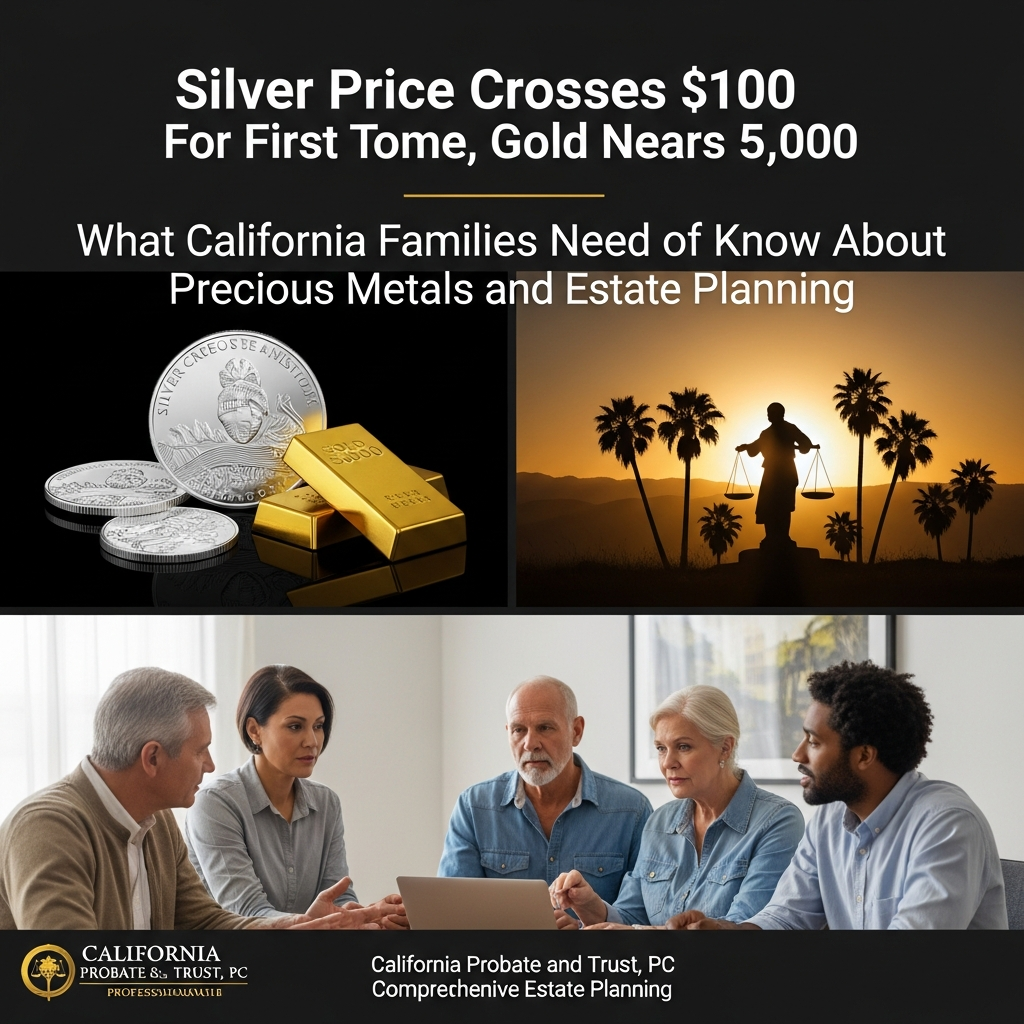 Silver Price Crosses 0 For First Time, Gold Nears ,000: What California Families Need to Know About Precious Metals and Estate Planning