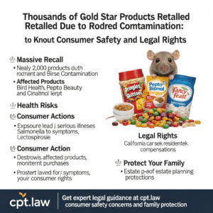 Knowledge Base 4 Thousands of Gold Star Products Recalled Due to Rodent Contamination: What California Families Need to Know About Consumer Safety and Legal Rights