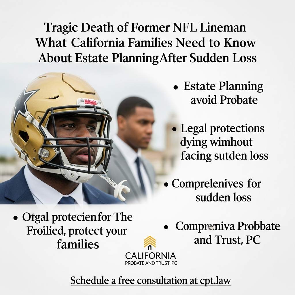 Tragic Death of Former NFL Lineman Kevin Johnson: What California Families Need to Know About Estate Planning After Sudden Loss