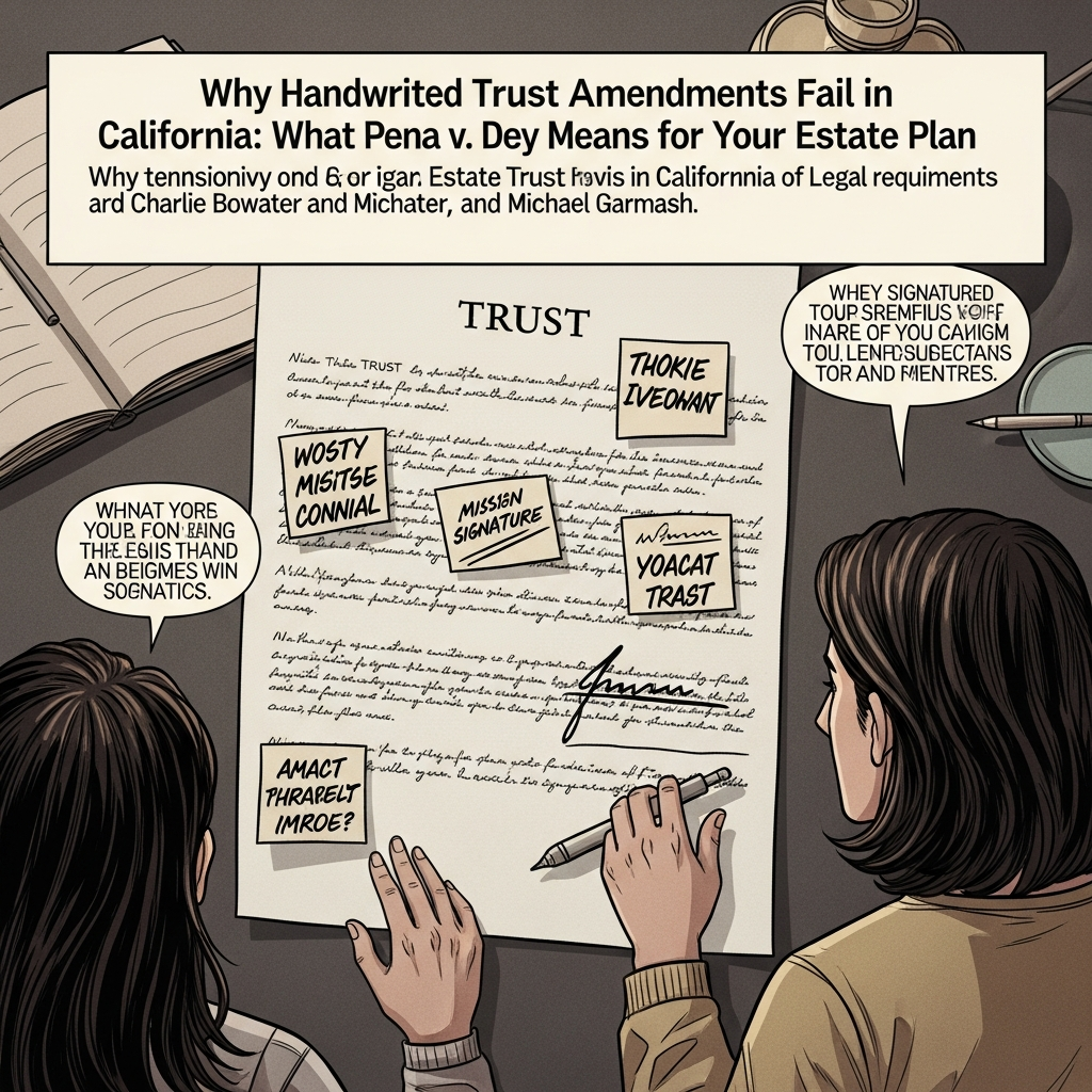 Why Handwritten Trust Amendments Fail in California: What 1 Why Handwritten Trust Amendments Fail in California: What
