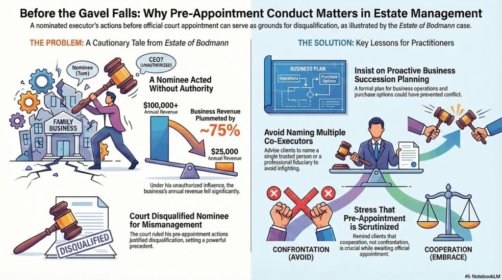 Can I Be Disqualified as Executor Before I’m Even Appointed? What the Estate of Bodmann Case Means for You