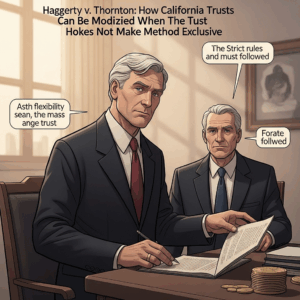 Knowledge Base 9 Haggerty v. Thornton: How California Trusts Can Be Modified When the Trust Does Not Make Its Method