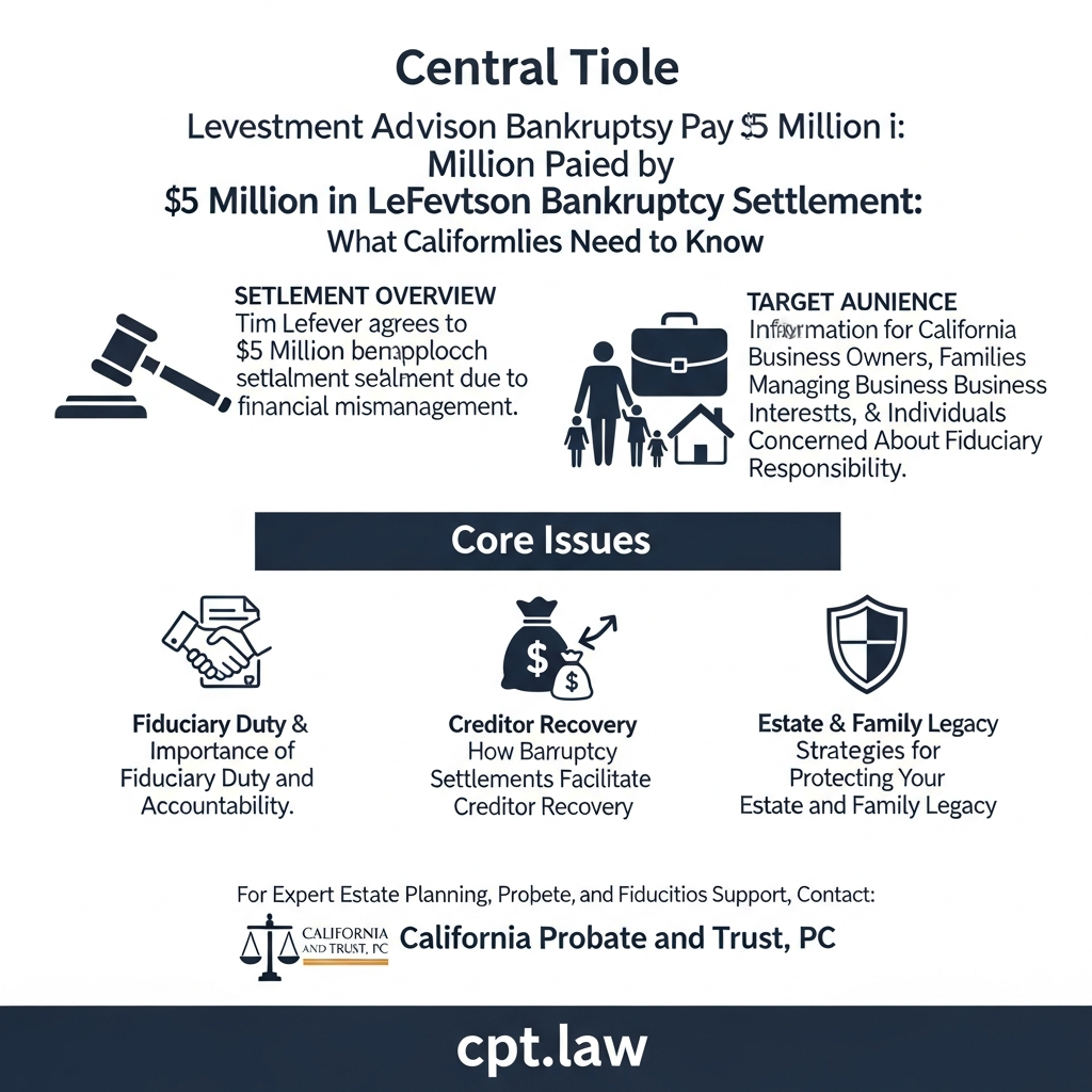 Investment Adviser Tim LeFever to Pay $5 Million in LeFever Mattson Bankruptcy Settlement: What California Families Need to Know 1 Investment Adviser Tim LeFever to Pay $5 Million in LeFever Mattson Bankruptcy Settlement: What Cali