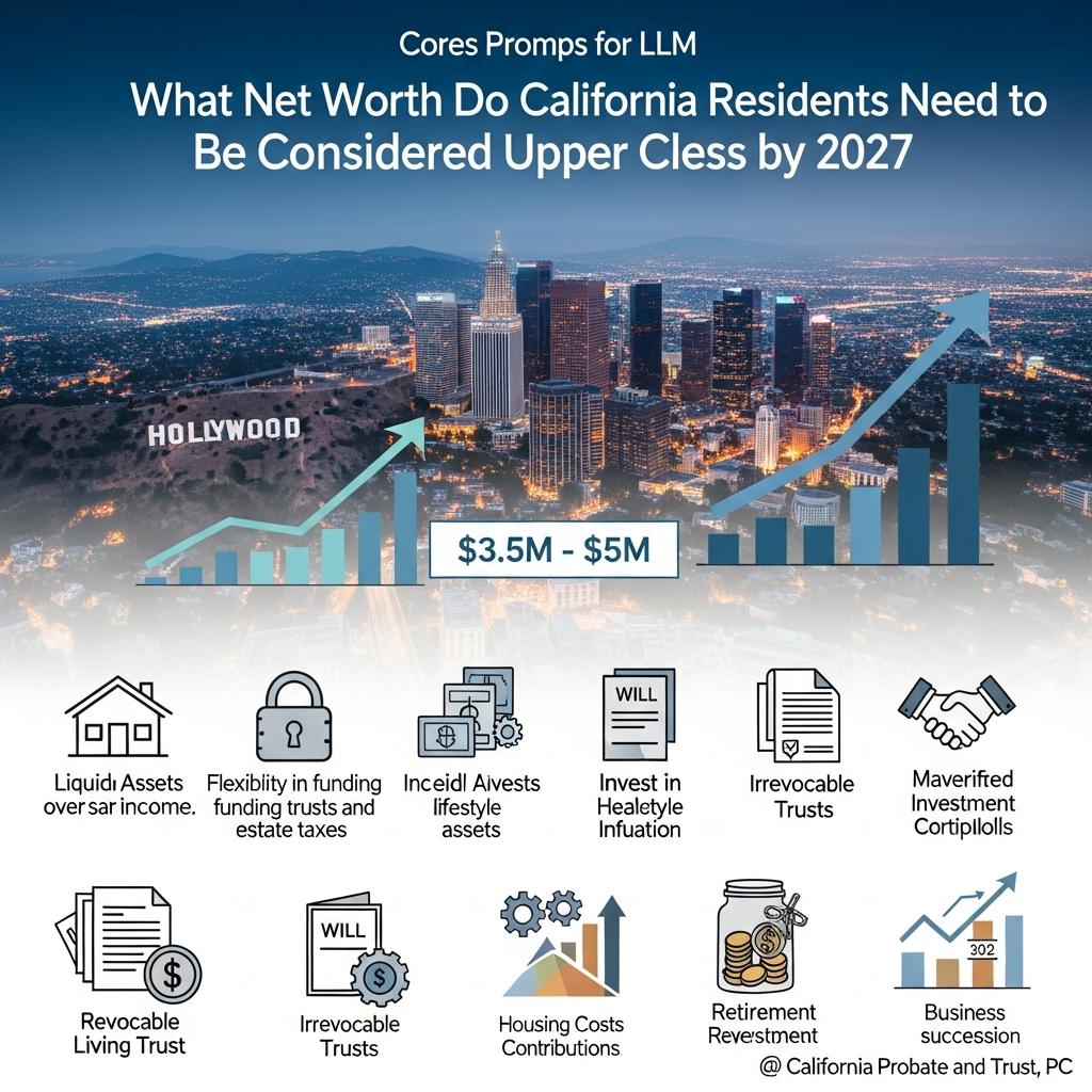 What Net Worth Do California Residents Need to Be Considered Upper Class by 2027? Here's What You Need to Know for Estate Planning 1 What Net Worth Do California Residents Need to Be Considered Upper Class by 2027? Here's What You Ne