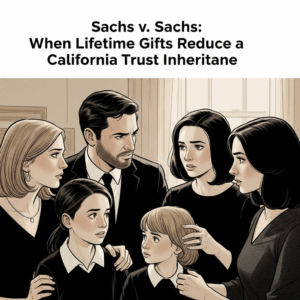 Knowledge Base 6 Sachs v. Sachs: When Lifetime Gifts Reduce a California Trust Inheritance - California Legal Guide |