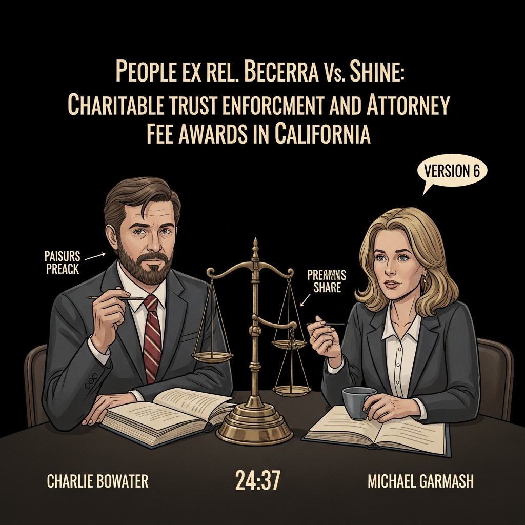 People ex rel. Becerra v. Shine: Charitable Trust Enforcement and Attorney Fee Awards in California - California Legal Guide | CPT Law 1 People ex rel. Becerra v. Shine: Charitable Trust Enforcement and Attorney Fee Awards in California