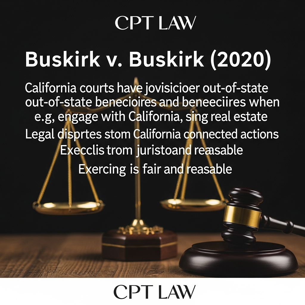 Buskirk v. Buskirk (2020): Can California Courts Control Out-of-State Trustees? - California Legal Guide | CPT Law 1 Buskirk v. Buskirk (2020): Can California Courts Control Out-of-State Trustees? - California Legal G