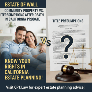 Knowledge Base 9 Estate of Wall: Community Property vs. Title Presumptions After Death in California Probate - Califo