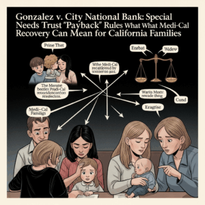 Knowledge Base 12 Gonzalez v. City National Bank: Special Needs Trust “Payback” Rules and What Medi-Cal Recovery Can M