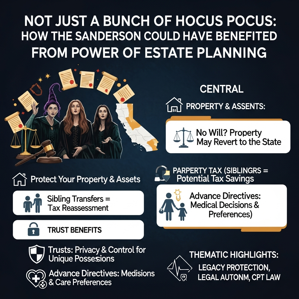 Not Just a Bunch of Hocus Pocus: How the Sanderson Sisters Could Have Benefited from Estate Planning - California Legal Guide | CPT Law 1 Not Just a Bunch of Hocus Pocus: How the Sanderson Sisters Could Have Benefited from Estate Planning