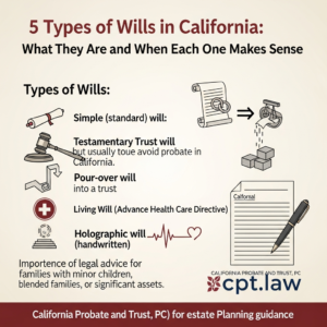Knowledge Base 10 5 Types of Wills in California: What They Are and When Each One Makes Sense