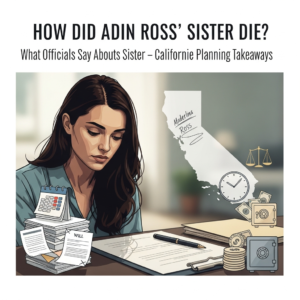 Knowledge Base 7 How Did Adin Ross' Sister Die? What Officials Say About Podcaster's Sister — California Estate Plann