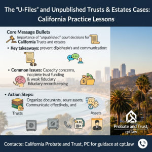 Knowledge Base 12 The 'U-Files' and Unpublished Trusts & Estates Cases: California Practice Lessons