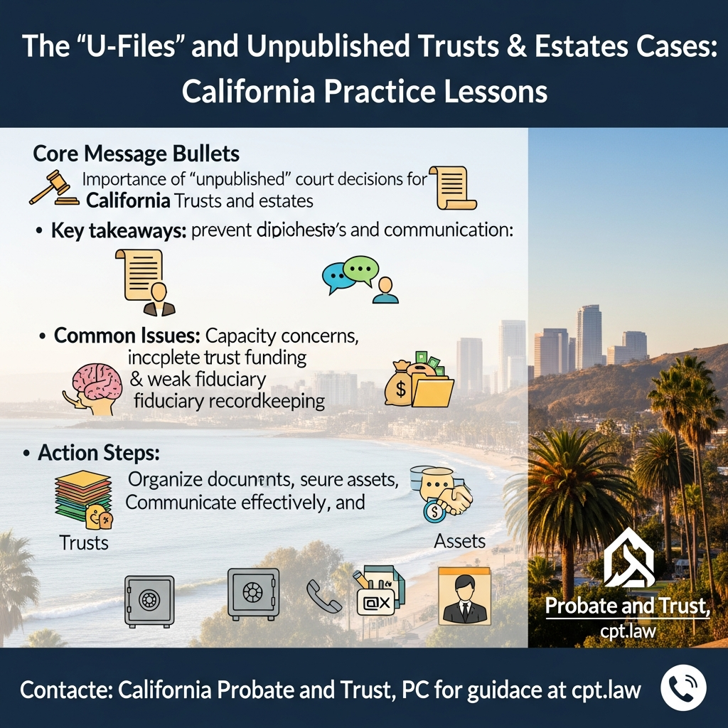 The 'U-Files' and Unpublished Trusts & Estates Cases: California Practice Lessons 1 The 'U-Files' and Unpublished Trusts & Estates Cases: California Practice Lessons