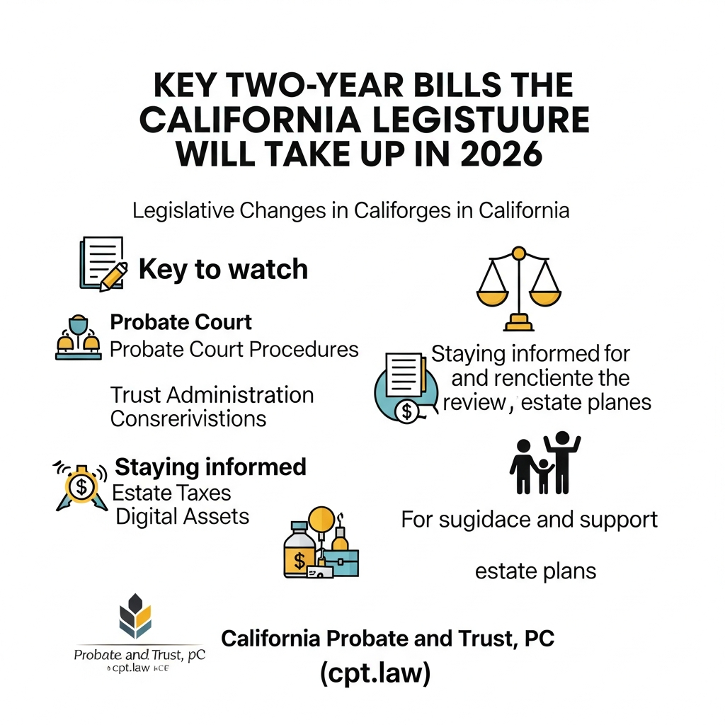 Key Two-Year Bills the California Legislature Will Take Up in 2026 – California Probate and Trust, PC