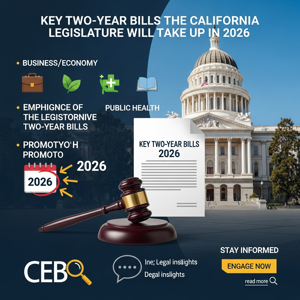 Key Two-Year Bills the California Legislature Will Take Up in 2026 1 Key Two-Year Bills the California Legislature Will Take Up in 2026